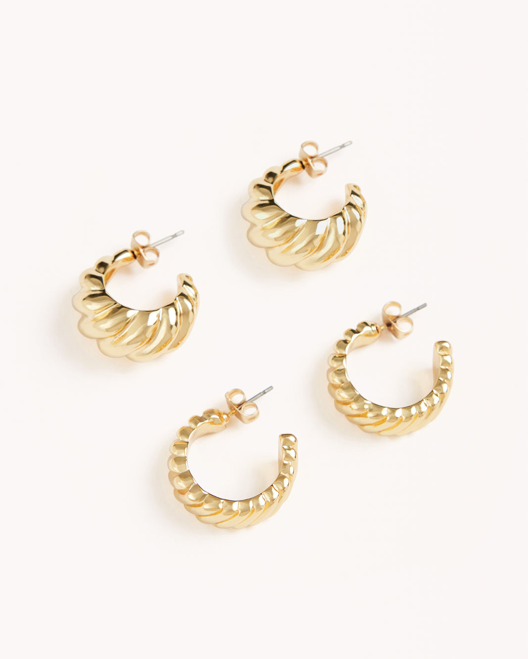 ROCHELLE EARRINGS 2 PACK - GOLD PLATED 18K