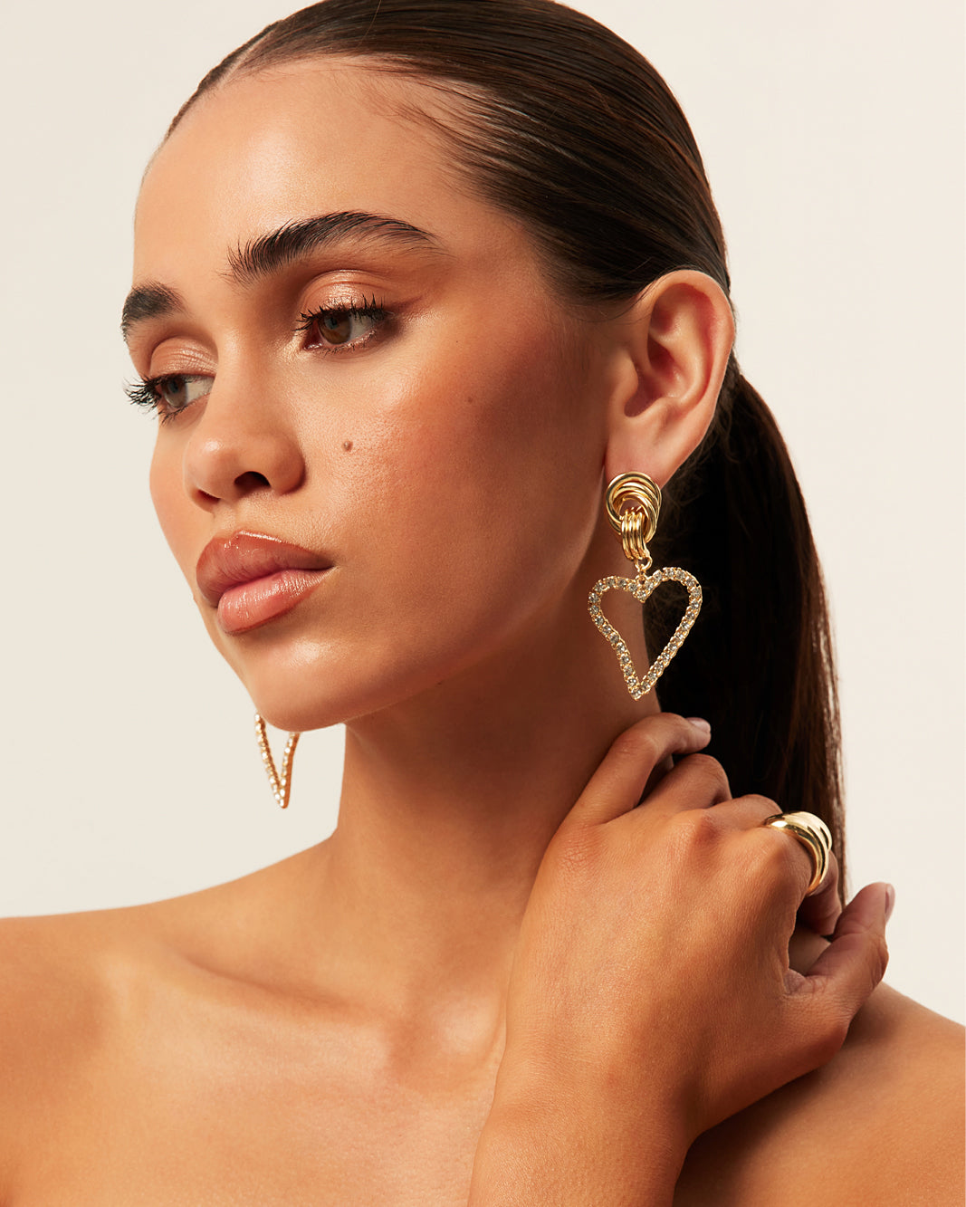 KEELY EARRINGS - GOLD-DIAMANTE