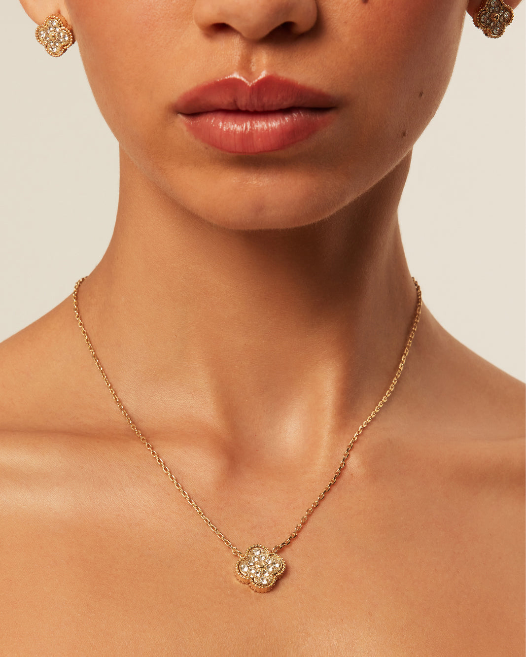 VERENA NECKLACE - GOLD-DIAMANTE