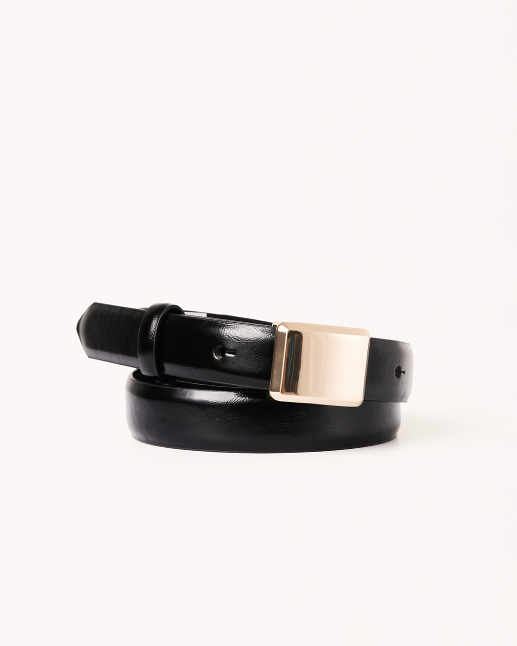 COBY BELT - BLACK SHINE-GOLD