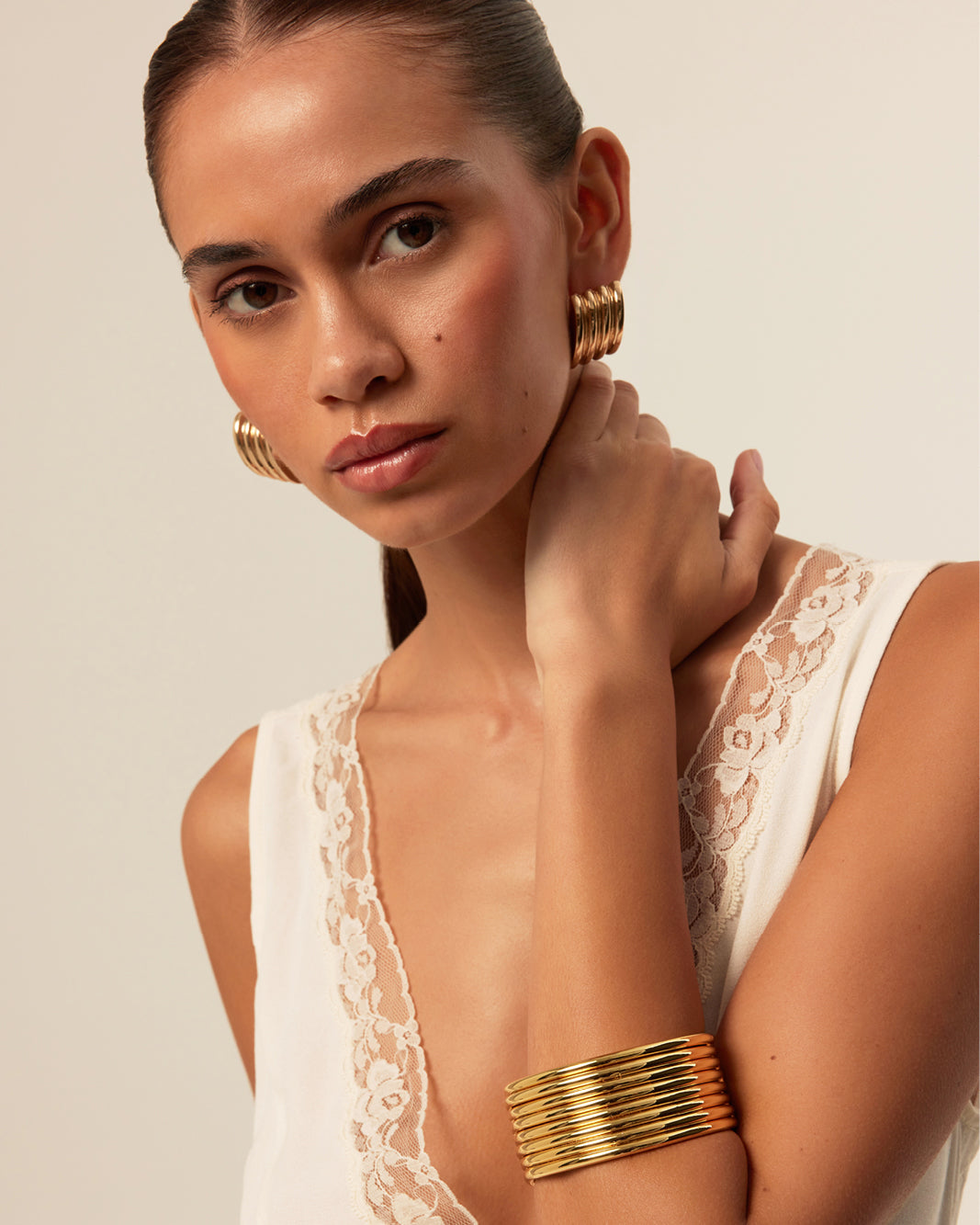 SYLVIE BANGLE - GOLD PLATED 18K