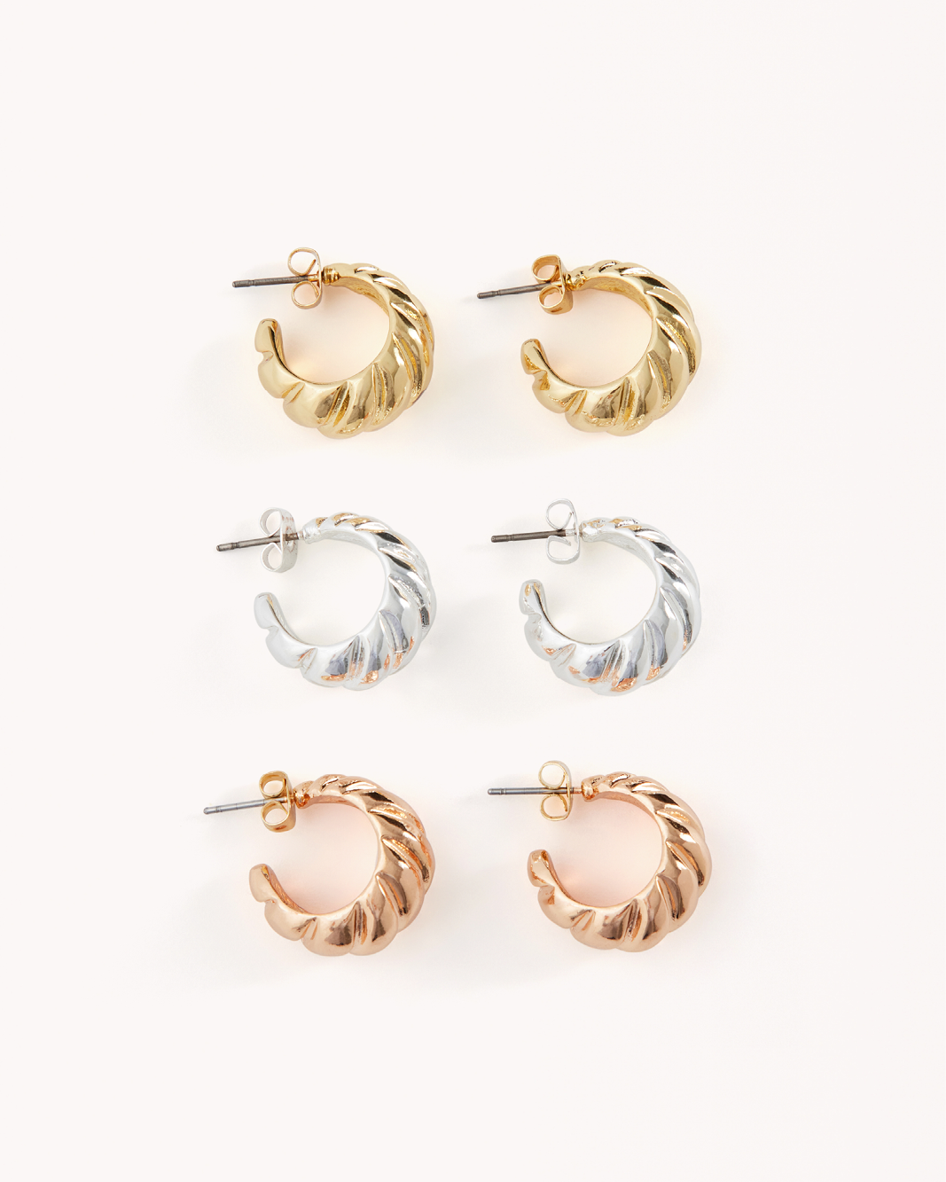 ROSALIE 3 PACK EARRINGS - MULTI PLATED