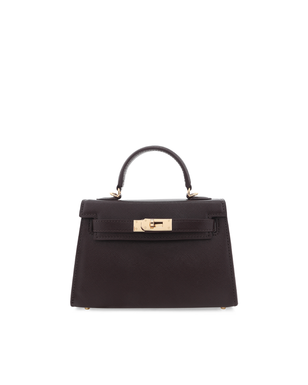 HARIETTE HANDLE BAG - DARK CACAO SAFFIANO