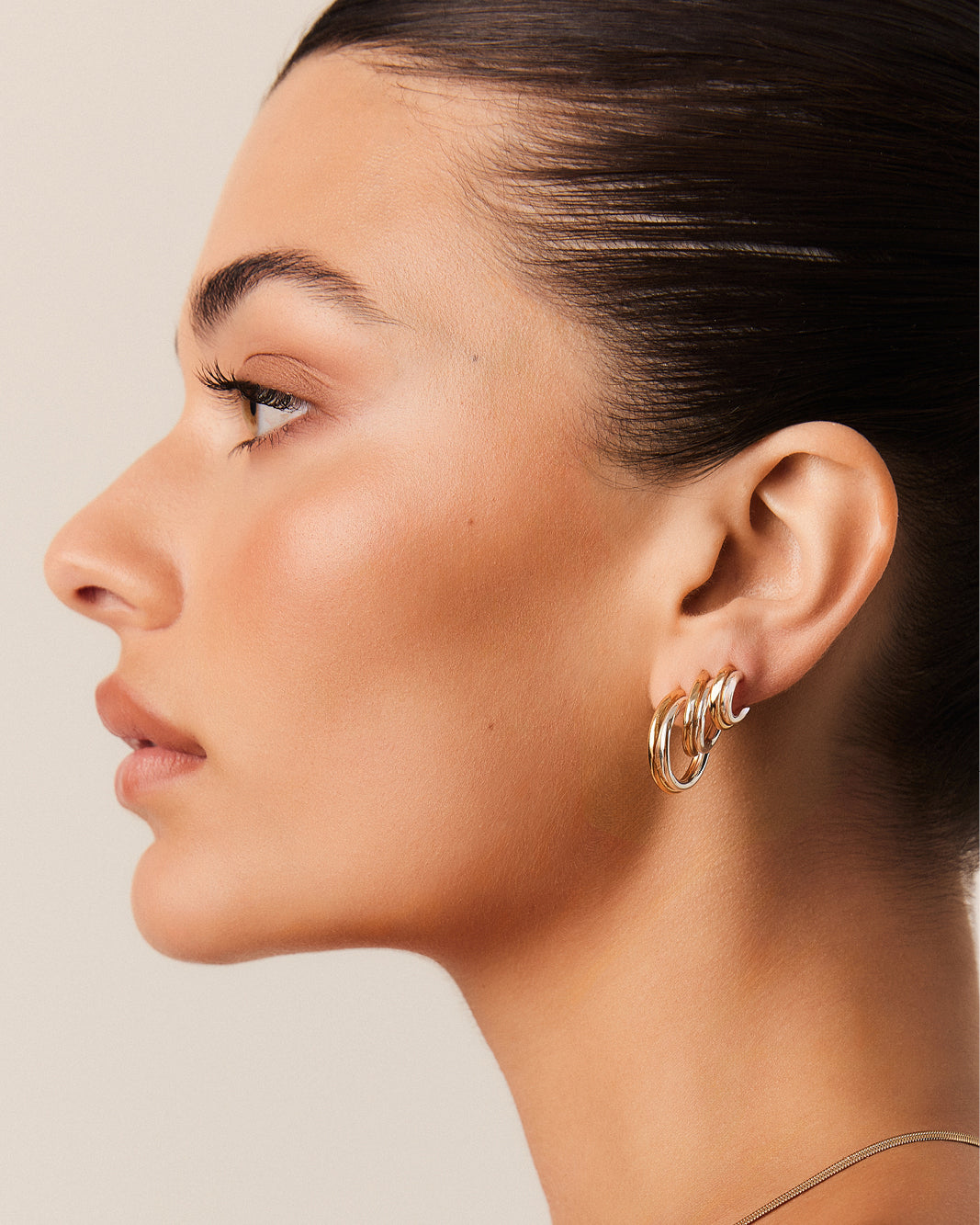 EMILIA 3 PACK EARRINGS - GOLD PLATED 18K-STERLING SILVER