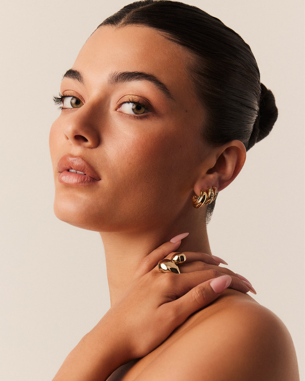 SORAYA 3 PACK EARRINGS - GOLD PLATED 18K-DIAMANTE