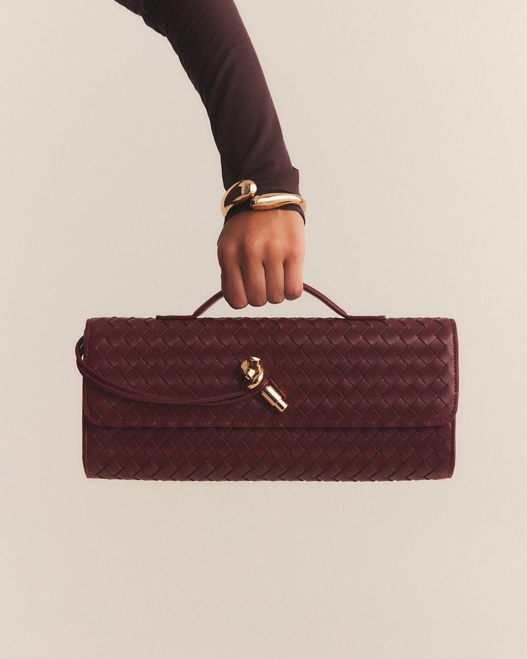ALICE CLUTCH BAG - WINE